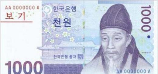 Деньги Южной Кореи (валюта в Кореи) Южно корейская вона